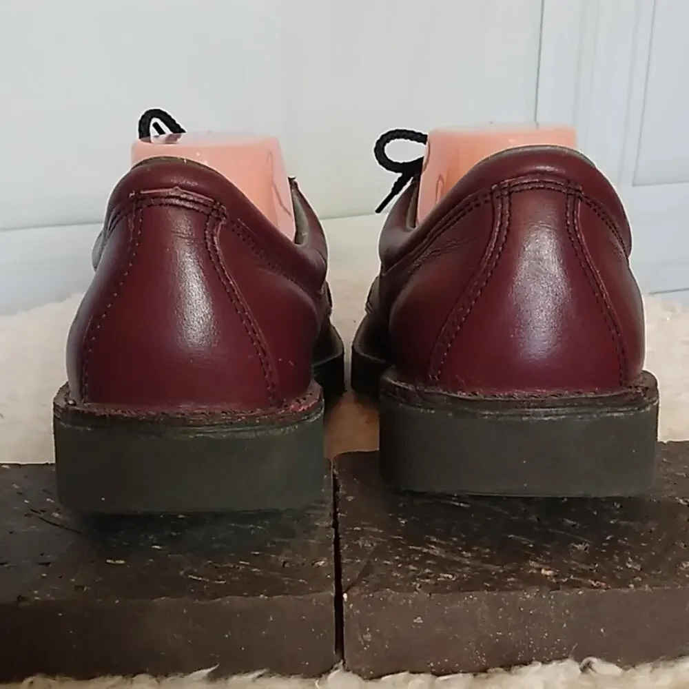 Eva Tech SZ 10 Men's Oxford Dress Shoes Reddish Brown Lightweight Leather